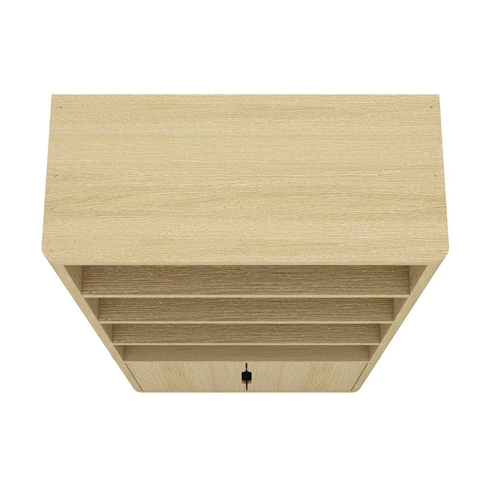 Manhattan Comfort - Rivington 40in Bookcase Cabinet in Natural Oak (4-Shelf) - BC006-NA veiw 6