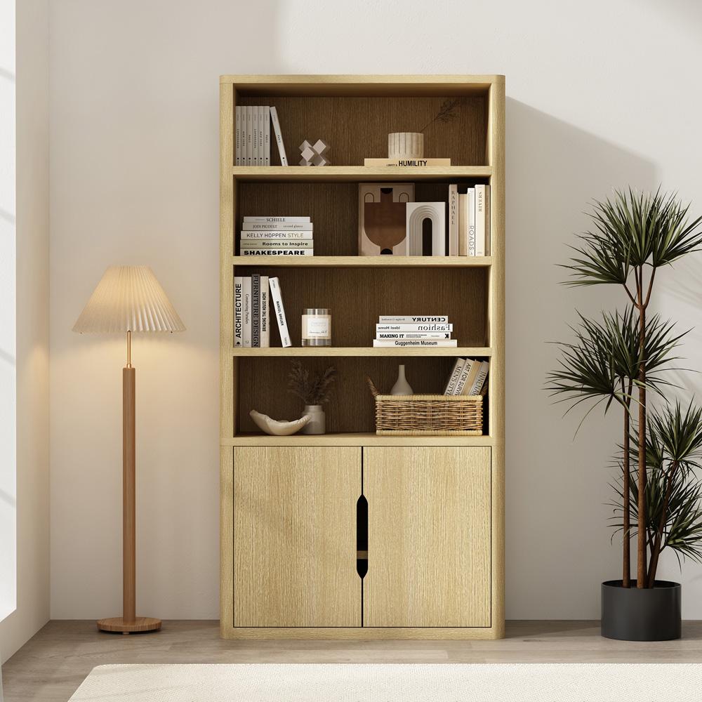 Manhattan Comfort - Rivington 40in Bookcase Cabinet in Natural Oak (4-Shelf) - BC006-NA veiw 8
