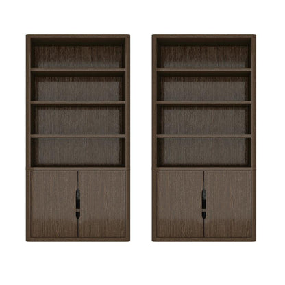 Manhattan Comfort - Rivington 40in Bookcase Cabinet in Walnut (4-Shelf) - Set of 2 - 2-BC006-BR veiw 1