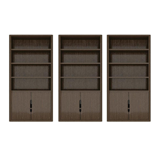 Manhattan Comfort - Rivington 40in Bookcase Cabinet in Walnut (4-Shelf) - Set of 3 - 3-BC006-BR veiw 1