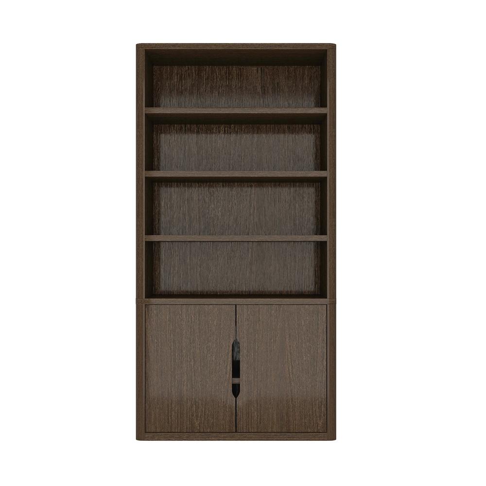 Manhattan Comfort - Rivington 40in Bookcase Cabinet in Walnut (4-Shelf) - BC006-BR veiw 1