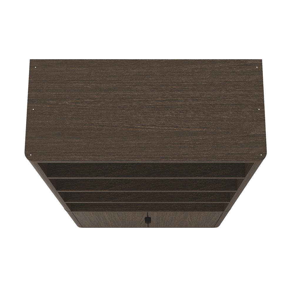 Manhattan Comfort - Rivington 40in Bookcase Cabinet in Walnut (4-Shelf) - BC006-BR veiw 3