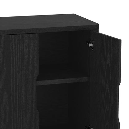 Manhattan Comfort - Rivington 60in Sideboard in Black (4-Shelf) - SB009-BK veiw 6