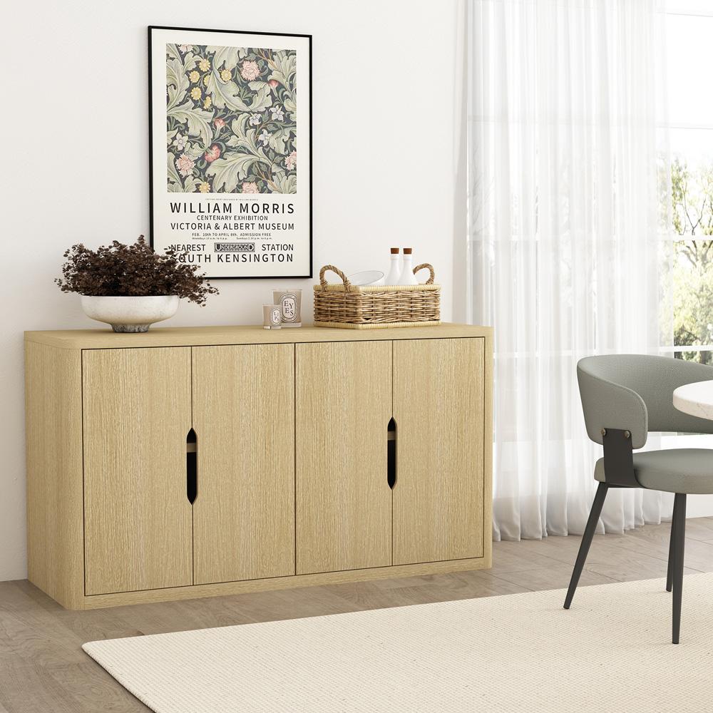 Manhattan Comfort - Rivington 60in Sideboard in Natural Oak (4-Shelf) - SB009-NA veiw 8