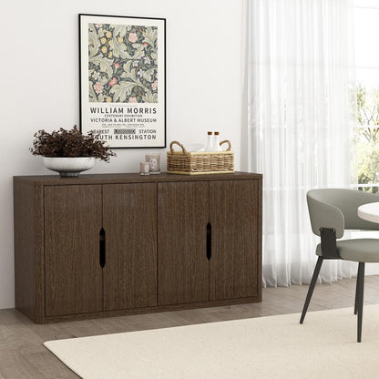 Manhattan Comfort - Rivington 60in Sideboard in Walnut (4-Shelf) - SB009-BR veiw 8