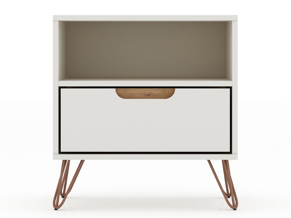 Manhattan Comfort - Rockefeller 1.0 Nightstand in Off White - 101GMC8 veiw 1