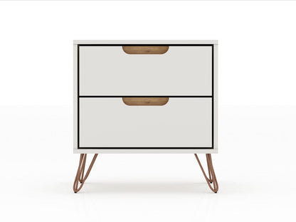 Manhattan Comfort - Rockefeller 2.0 Nightstand in Off White - 102GMC8 veiw 1