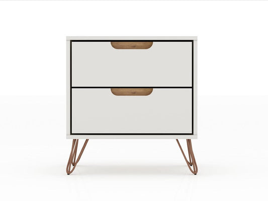 Manhattan Comfort - Rockefeller 2.0 Nightstand in Off White - 102GMC8 veiw 1