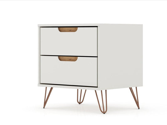 Manhattan Comfort - Rockefeller 2.0 Nightstand in Off White - 102GMC8 veiw 2