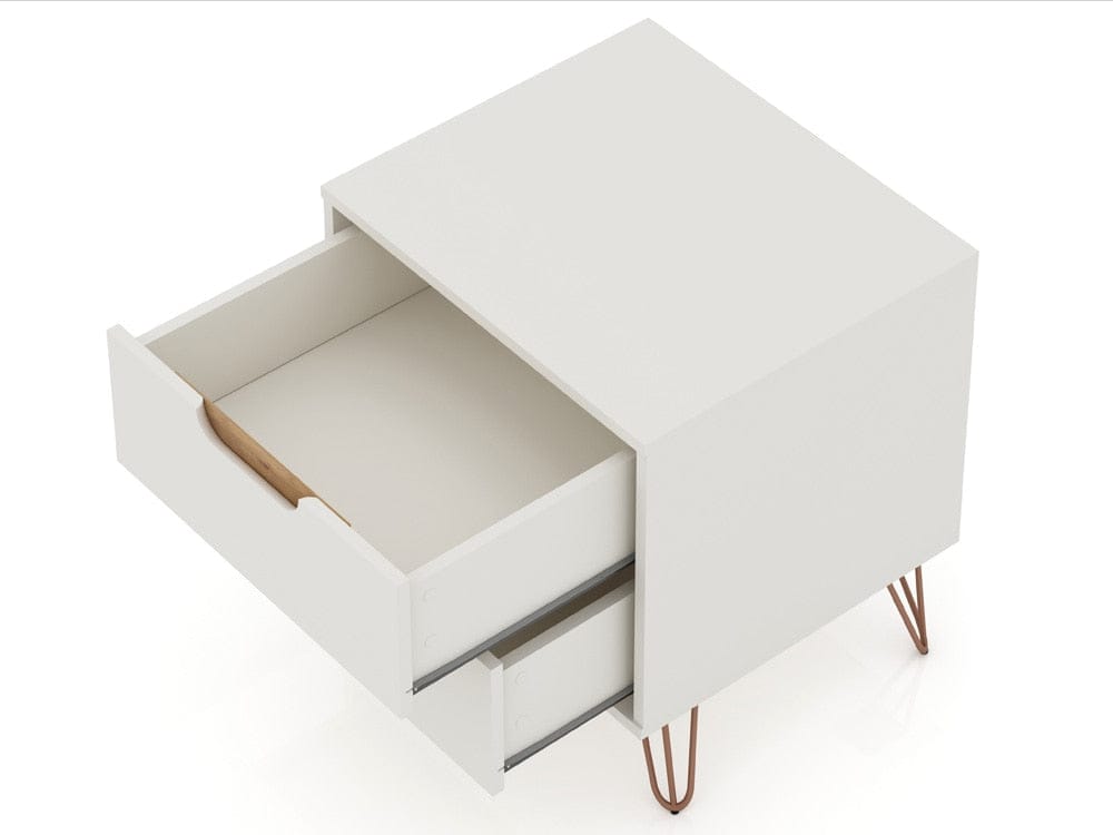Manhattan Comfort - Rockefeller 2.0 Nightstand in Off White - 102GMC8 veiw 3