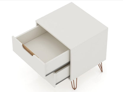 Manhattan Comfort - Rockefeller 2.0 Nightstand in Off White - 102GMC8 veiw 3