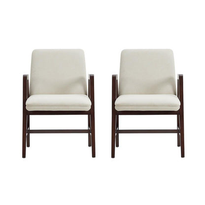 Manhattan Comfort - Stella Dining Armchair in Cream - Set of 2 - 2-DC101AR-CR veiw 1