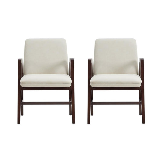 Manhattan Comfort - Stella Dining Armchair in Cream - Set of 2 - 2-DC101AR-CR veiw 1