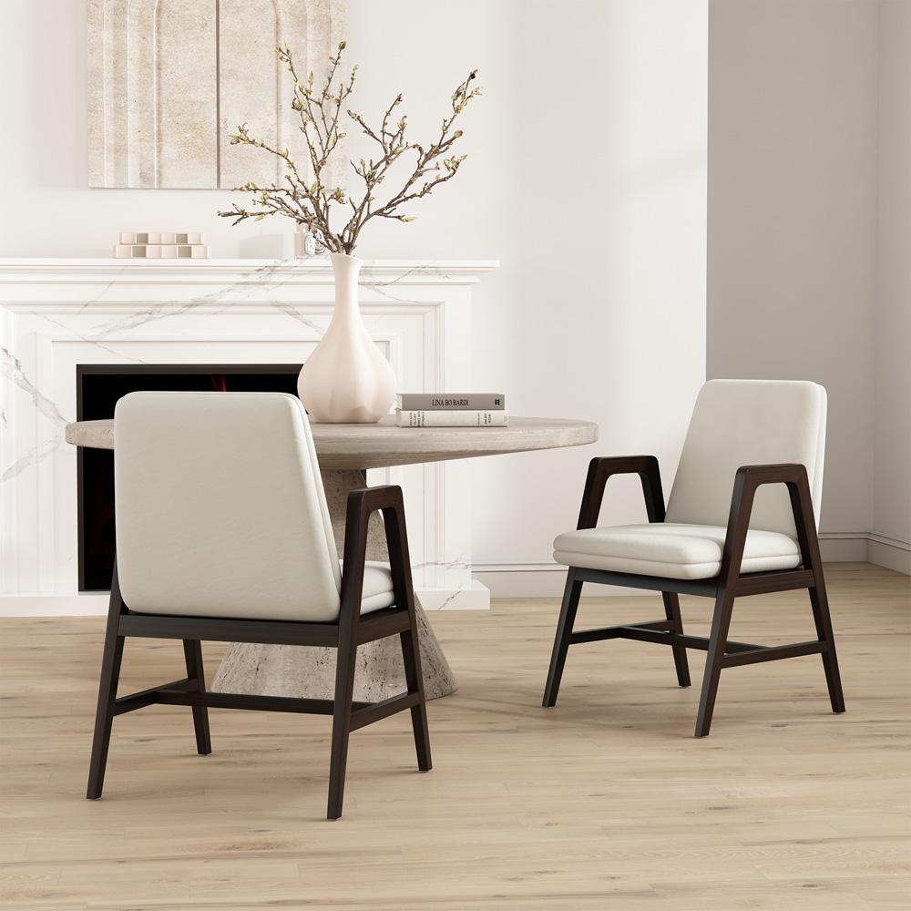 Manhattan Comfort - Stella Dining Armchair in Cream - Set of 2 - 2-DC101AR-CR veiw 7