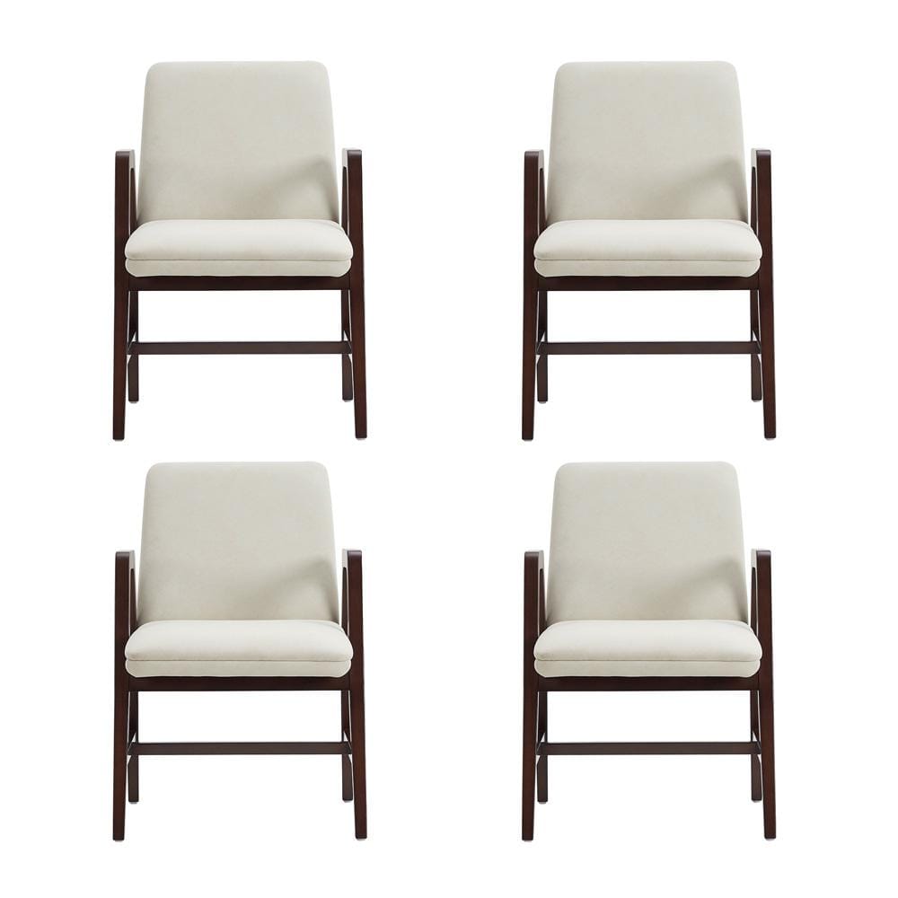 Manhattan Comfort - Stella Dining Armchair in Cream - Set of 4 - 4-DC101AR-CR veiw 1