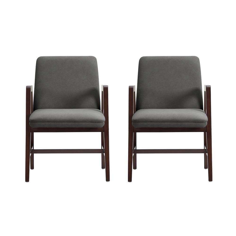 Manhattan Comfort - Stella Dining Armchair in Graphite - Set of 2 - 2-DC101AR-GY veiw 1