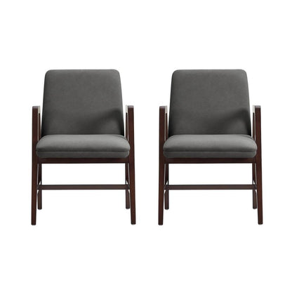 Manhattan Comfort - Stella Dining Armchair in Graphite - Set of 2 - 2-DC101AR-GY veiw 1