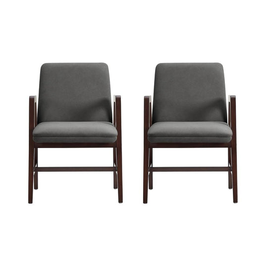 Manhattan Comfort - Stella Dining Armchair in Graphite - Set of 2 - 2-DC101AR-GY veiw 1