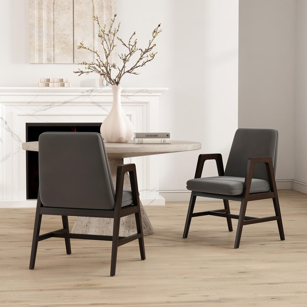 Manhattan Comfort - Stella Dining Armchair in Graphite - Set of 2 - 2-DC101AR-GY veiw 7