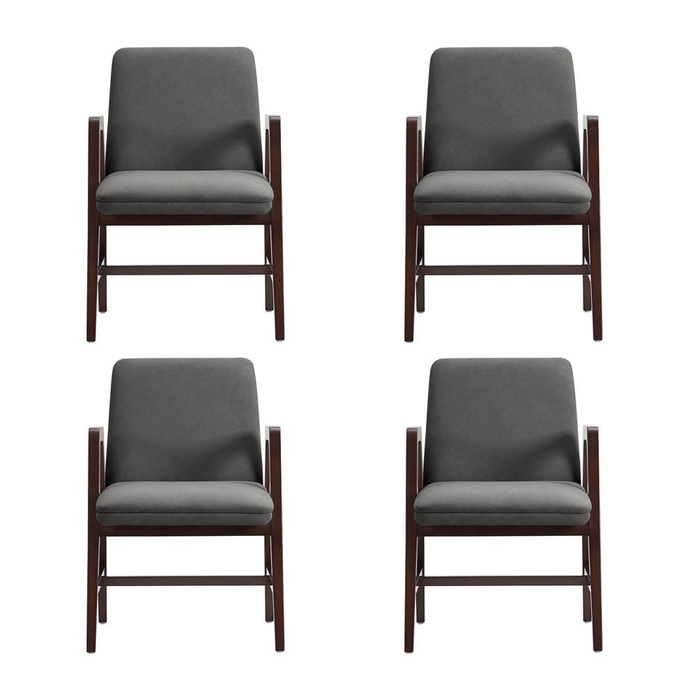 Manhattan Comfort - Stella Dining Armchair in Graphite - Set of 4 - 4-DC101AR-GY veiw 1