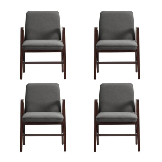 Manhattan Comfort - Stella Dining Armchair in Graphite - Set of 4 - 4-DC101AR-GY veiw 1