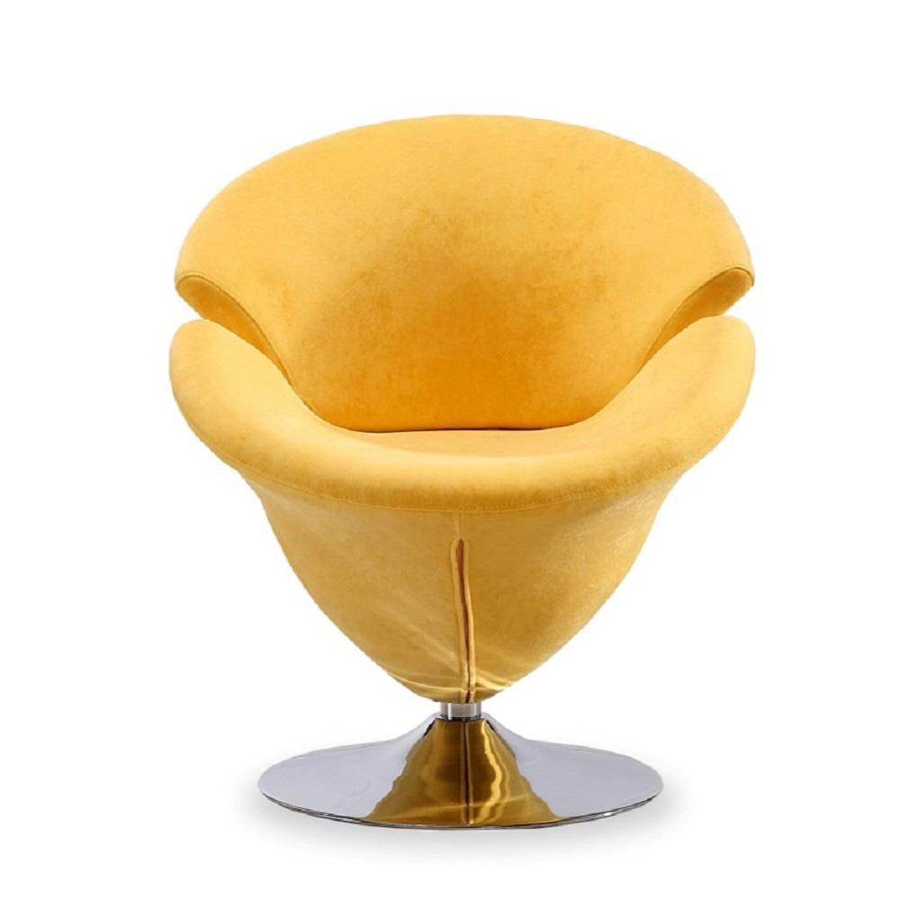 Manhattan Comfort - Tulip Velvet Accent Chairs with Metal Legs - Set of 4 - 4-AC029 veiw 5