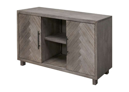 Martin Furniture - Palisades 60in TV Console, Fully Assembled, Gray - IMPA360 veiw 1