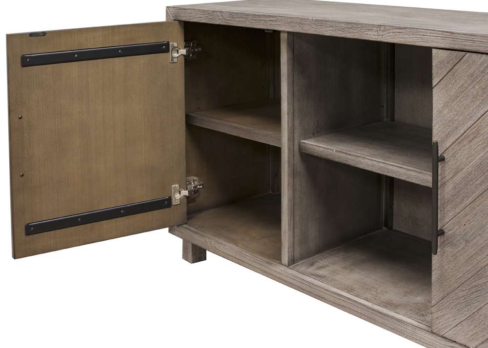 Martin Furniture - Palisades 60in TV Console, Fully Assembled, Gray - IMPA360 veiw 4