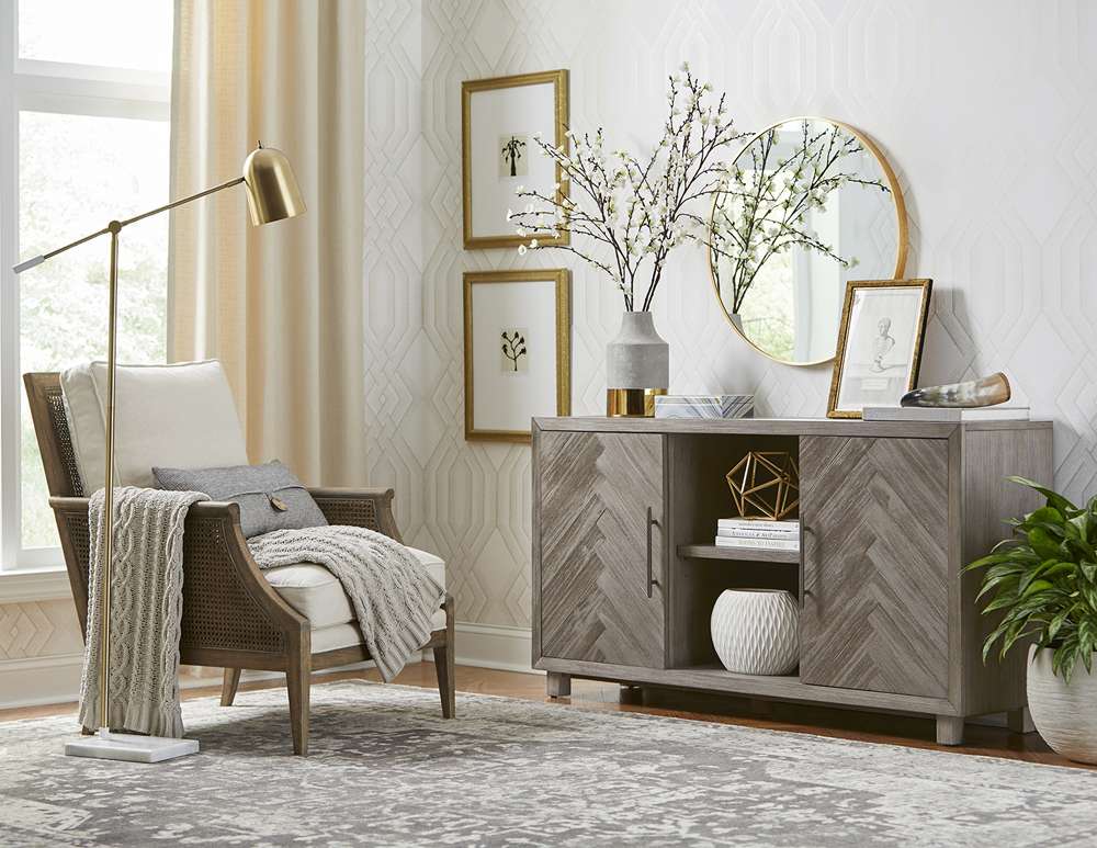 Martin Furniture - Palisades 60in TV Console, Fully Assembled, Gray - IMPA360 veiw 7