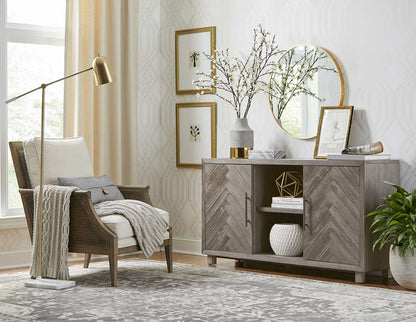 Martin Furniture - Palisades 60in TV Console, Fully Assembled, Gray - IMPA360 veiw 7