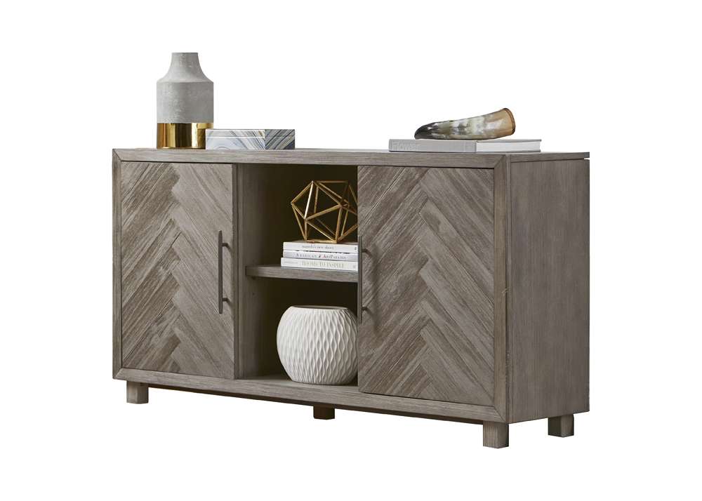 Martin Furniture - Palisades 60in TV Console, Fully Assembled, Gray - IMPA360 veiw 8