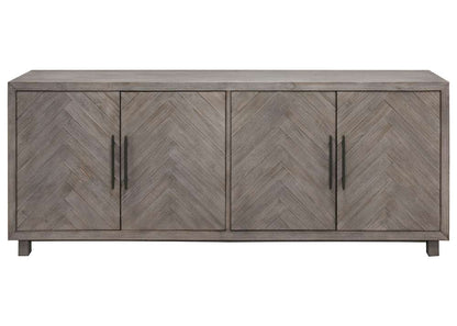 Martin Furniture - Palisades 80in Four Door TV Console, Fully Assembled, Gray - IMPA380 veiw 11