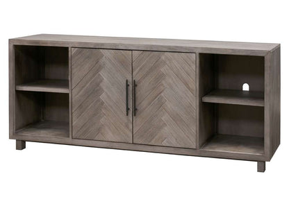 Martin Furniture - Palisades 80in Two Door TV Console, Fully Assembled, Gray - IMPA381 veiw 1