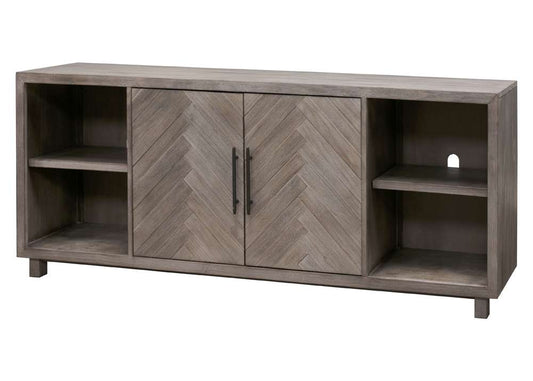 Martin Furniture - Palisades 80in Two Door TV Console, Fully Assembled, Gray - IMPA381 veiw 1