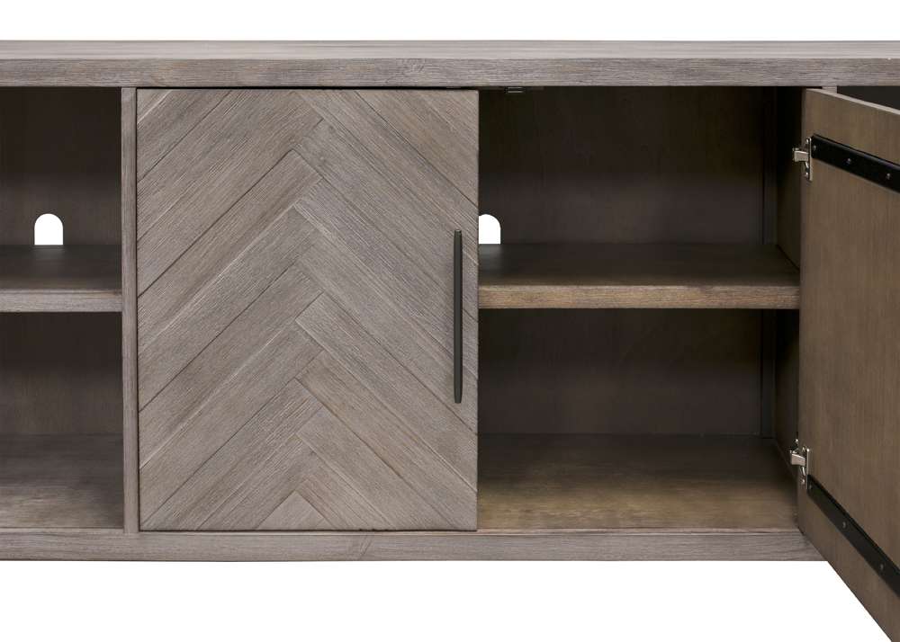 Martin Furniture - Palisades 80in Two Door TV Console, Fully Assembled, Gray - IMPA381 veiw 5
