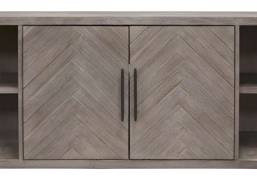 Martin Furniture - Palisades 80in Two Door TV Console, Fully Assembled, Gray - IMPA381 veiw 6