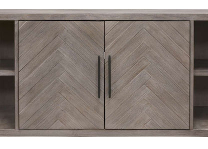 Martin Furniture - Palisades 80in Two Door TV Console, Fully Assembled, Gray - IMPA381 veiw 6