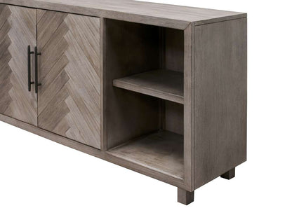 Martin Furniture - Palisades 80in Two Door TV Console, Fully Assembled, Gray - IMPA381 veiw 7