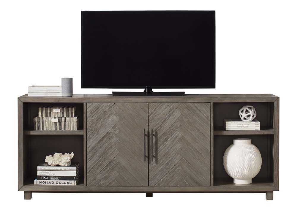 Martin Furniture - Palisades 80in Two Door TV Console, Fully Assembled, Gray - IMPA381 veiw 9