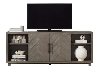 Martin Furniture - Palisades 80in Two Door TV Console, Fully Assembled, Gray - IMPA381 veiw 9