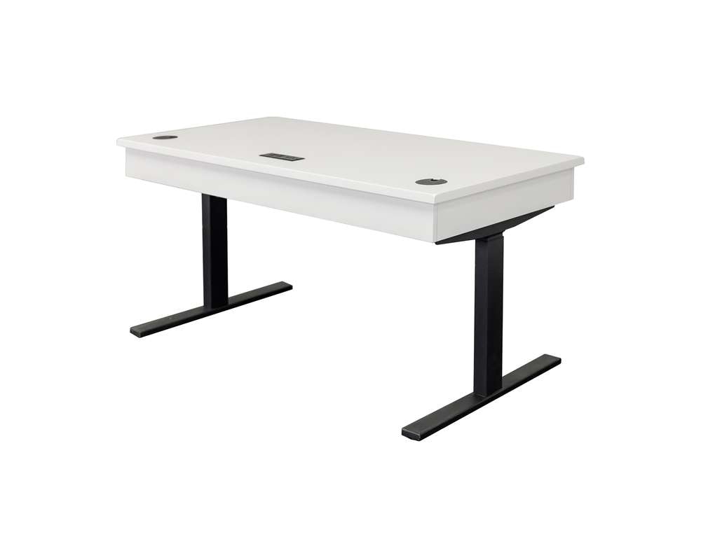Martin Furniture - Abby - Modern Electric Sit/Stand Desk, Wood Adjustable Office Desk, White - IMAY384T-KIT veiw 3