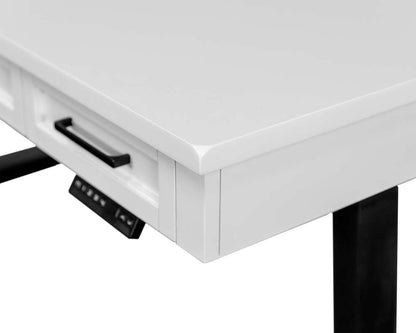 Martin Furniture - Abby - Modern Electric Sit/Stand Desk, Wood Adjustable Office Desk, White - IMAY384T-KIT veiw 6