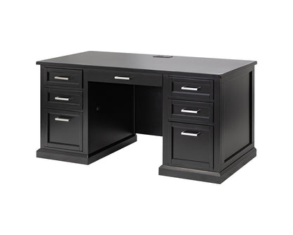 Martin Furniture - Abby - Modern Wood Desk, Office Writing Table, Credenza, Fully Assembled, Black - IMAY689B view 1