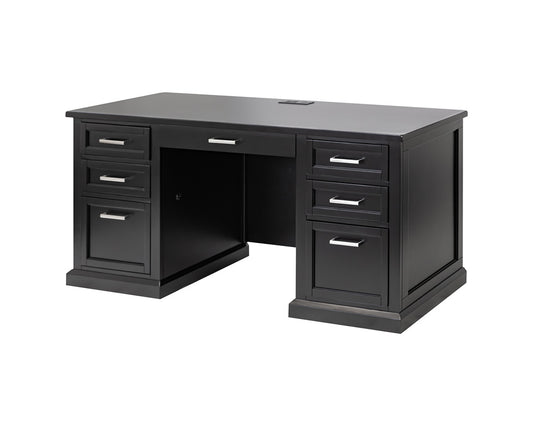 Martin Furniture - Abby - Modern Wood Desk, Office Writing Table, Credenza, Fully Assembled, Black - IMAY689B view 1
