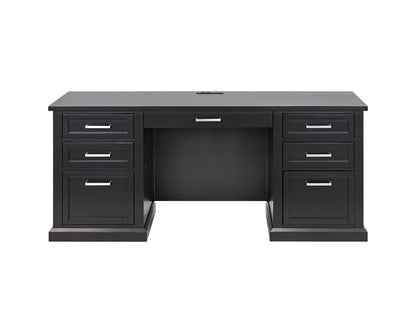 Martin Furniture - Abby - Modern Wood Desk, Office Writing Table, Credenza, Fully Assembled, Black - IMAY689B view 2