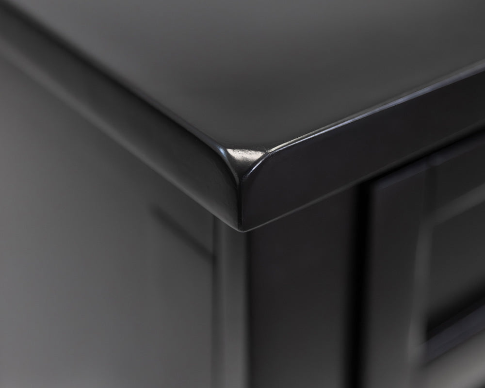 Martin Furniture - Abby - Modern Wood Desk, Office Writing Table, Credenza, Fully Assembled, Black - IMAY689B view 7