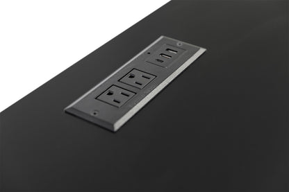 Martin Furniture - Abby - Modern Wood Desk, Office Writing Table, Credenza, Fully Assembled, Black - IMAY689B view 8