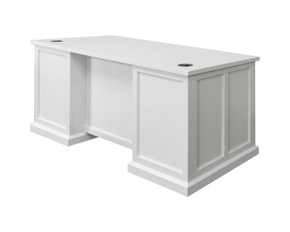 Martin Furniture - Abby - Modern Wood Double Pedestal Executive Desk, Writing Table, Office Desk, Fully Assembled, White - IMAY680 veiw 5