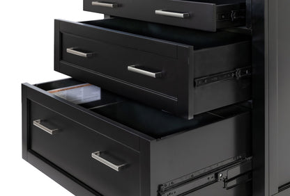 Martin Furniture - Abby - Modern Wood Drop-Lid Secretary Desk, Fully Assembled, Black - IMAY550B view 7