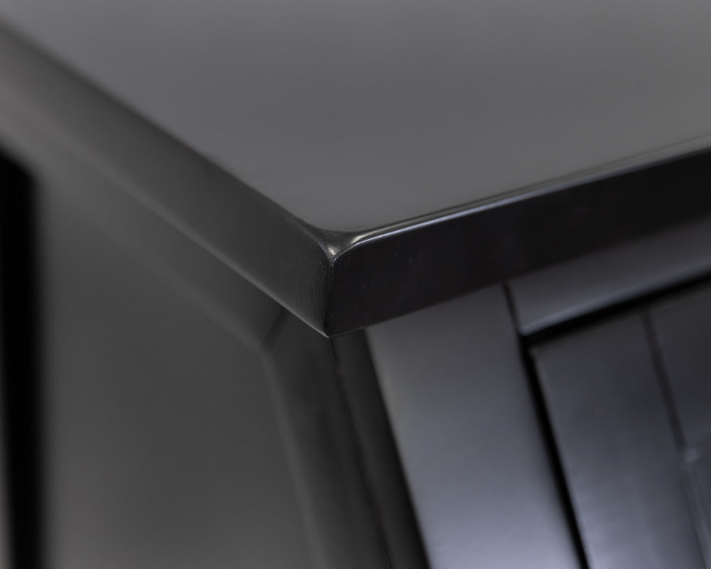 Martin Furniture - Abby - Modern Wood Drop-Lid Secretary Desk, Fully Assembled, Black - IMAY550B view 8